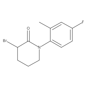 3-Bromo-1-(4-fluoro-2-methylphenyl)piperidin-2-one Structure