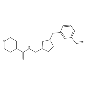 N-{[1-(3-vinylbenzyl)pyrrolidin-3-yl]methyl}piperidine-4-carboxamide结构式