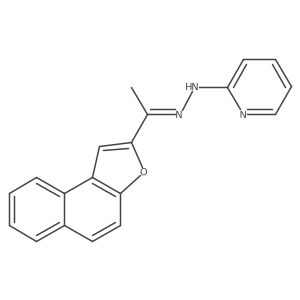 Ethanone, 1-naphtho[2,1-b]furan-2-yl-, 2-(2-pyridinyl)hydrazone Structure
