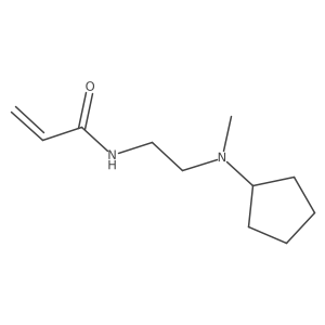 N-{2-[cyclopentyl(methyl)amino]ethyl}prop-2-enamide结构式