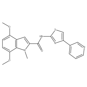 4,7-dimethoxy-1-methyl-N-(4-(pyridin-3-yl)thiazol-2-yl)-1H-indole-2-carboxamide结构式
