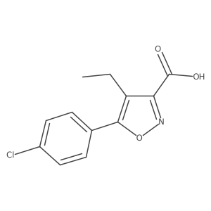 5-(4-Chlorophenyl)-4-ethylisoxazole-3-carboxylic acid Structure