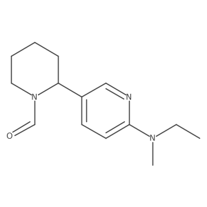 2-(6-(Ethyl(methyl)amino)pyridin-3-yl)piperidine-1-carbaldehyde结构式