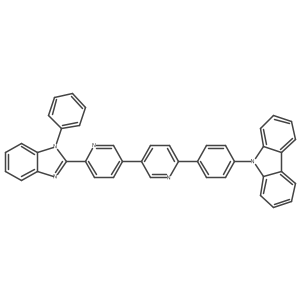 9-(4-(6'-(1-phenyl-1H-benzo[d]imidazol-2-yl)-3,3'-bipyridin-6-yl)phenyl)-9H-carbazole结构式