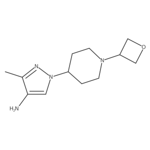 3-Methyl-1-[1-(3-oxetanyl)-4-piperidinyl]-1H-pyrazol-4-amine结构式