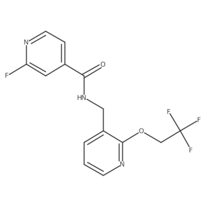 2-fluoro-N-{[2-(2,2,2-trifluoroethoxy)pyridin-3-yl]methyl}pyridine-4-carboxamide结构式