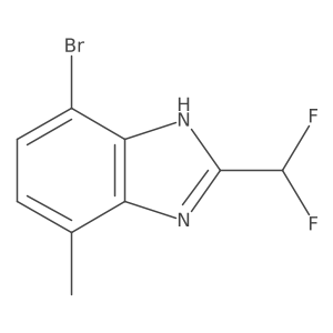 4-Bromo-2-(difluoromethyl)-7-methyl-1H-benzo[d]imidazole Structure