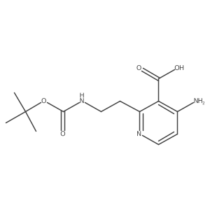 4-Amino-2-(2-((tert-butoxycarbonyl)amino)ethyl)nicotinic acid结构式