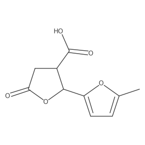 2-(5-Methylfuran-2-yl)-5-oxotetrahydrofuran-3-carboxylic acid结构式