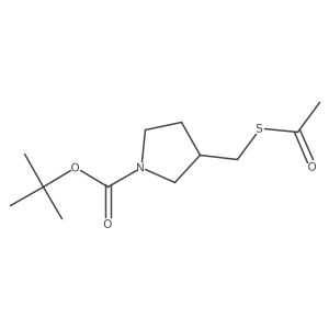 tert-Butyl 3-((acetylthio)methyl)pyrrolidine-1-carboxylate Structure
