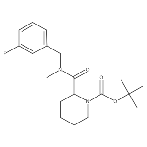 tert-Butyl 2-((3-fluorobenzyl)(methyl)carbamoyl)piperidine-1-carboxylate结构式