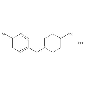 1-((6-Chloropyridazin-3-yl)methyl)piperidin-4-amine hydrochloride Structure