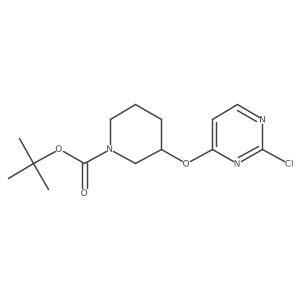 (R)-tert-butyl 3-((2-chloropyrimidin-4-yl)oxy)piperidine-1-carboxylate Structure