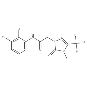 N-(2,3-dichlorophenyl)-2-(4-methyl-5-oxo-3-(trifluoromethyl)-4,5-dihydro-1H-1,2,4-triazol-1-yl)acetamide结构式