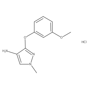 3-(3-Methoxyphenoxy)-1-methylpyrazol-4-amine;hydrochloride结构式