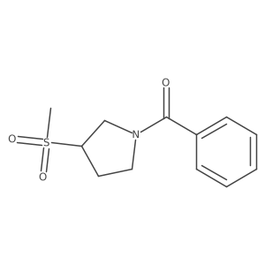 (3-(Methylsulfonyl)pyrrolidin-1-yl)(phenyl)methanone结构式