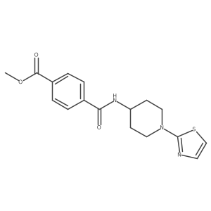 Methyl 4-((1-(thiazol-2-yl)piperidin-4-yl)carbamoyl)benzoate Structure