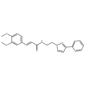 (E)-3-(3,4-dimethoxyphenyl)-N-(2-(3-(pyridin-2-yl)-1H-pyrazol-1-yl)ethyl)acrylamide Structure