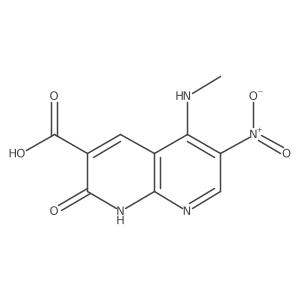 1,2-Dihydro-5-(methylamino)-6-nitro-2-oxo-1,8-naphthyridine-3-carboxylic acid Structure