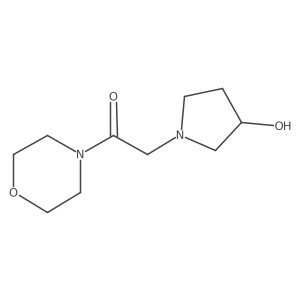2-(3-Hydroxypyrrolidin-1-yl)-1-(morpholin-4-yl)ethan-1-one Structure