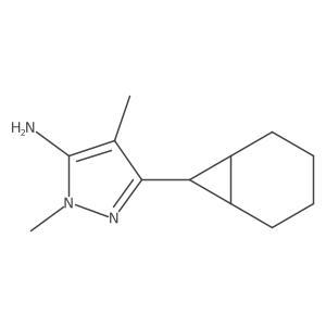 3-{bicyclo[4.1.0]heptan-7-yl}-1,4-dimethyl-1H-pyrazol-5-amine Structure