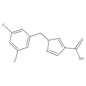 1-[(3,5-difluorophenyl)methyl]-1H-pyrazole-4-carboxylic acid Structure