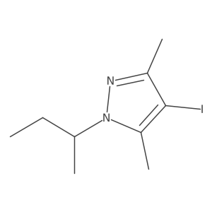 1-(butan-2-yl)-4-iodo-3,5-dimethyl-1H-pyrazole结构式