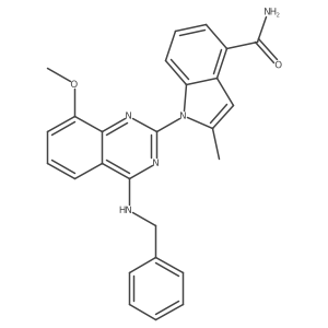 1-[8-Methoxy-4-[(phenylmethyl)amino]-2-quinazolinyl]-2-methyl-1H-indole-4-carboxamide结构式