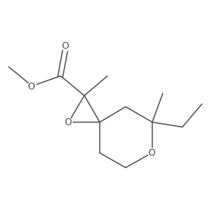 Methyl 5-ethyl-2,5-dimethyl-1,6-dioxaspiro[2.5]octane-2-carboxylate Structure