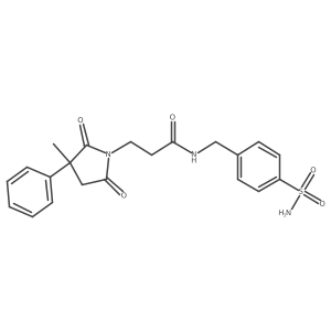 3-(3-methyl-2,5-dioxo-3-phenylpyrrolidin-1-yl)-N-(4-sulfamoylbenzyl)propanamide Structure