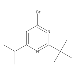4-Bromo-2-tert-butyl-6-(propan-2-yl)pyrimidine结构式
