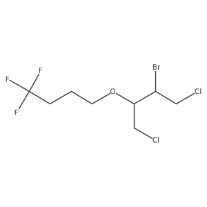 2-Bromo-1,4-dichloro-3-(4,4,4-trifluorobutoxy)butane结构式