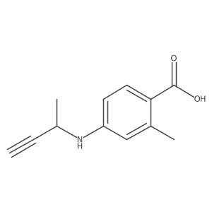 4-[(But-3-yn-2-yl)amino]-2-methylbenzoic acid结构式