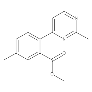 Methyl 5-methyl-2-(2-methylpyrimidin-4-yl)benzoate Structure