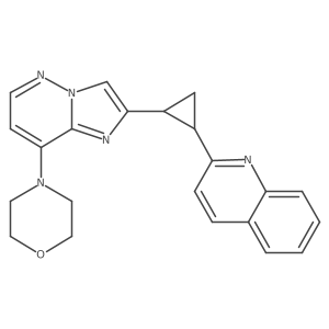 2-[2-[8-(4-Morpholinyl)imidazo[1,2-b]pyridazin-2-yl]cyclopropyl]quinoline Structure