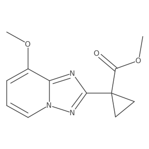 1-(8-Methoxy[1,2,4]triazolo[1,5-a]pyridin-2-yl)cyclopropanecarboxylic acid methyl ester Structure