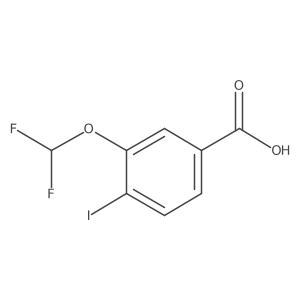 3-(Difluoromethoxy)-4-iodobenzoic acid结构式