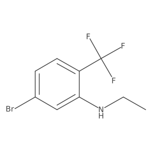 5-Bromo-N-ethyl-2-(trifluoromethyl)aniline结构式