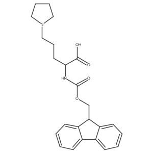 2-({[(9H-fluoren-9-yl)methoxy]carbonyl}amino)-5-(pyrrolidin-1-yl)pentanoic acid结构式