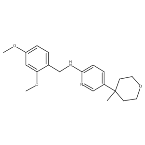 N-(2,4-dimethoxybenzyl)-5-(4-methyltetrahydro-2H-pyran-4-yl)pyridin-2-amine Structure