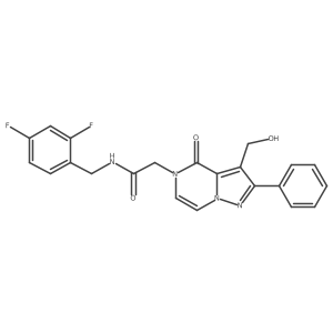 N-[(2,4-Difluorophenyl)methyl]-2-[3-(hydroxymethyl)-4-oxo-2-phenyl-4H,5H-pyrazolo[1,5-A]pyrazin-5-YL]acetamide Structure