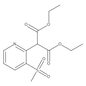 Diethyl 2-(3-(methylsulfonyl)pyridin-2-yl)malonate结构式