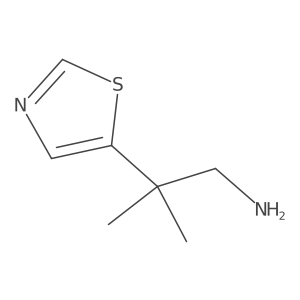 2-Methyl-2-(1,3-thiazol-5-yl)propan-1-amine结构式