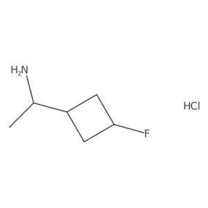 1-(3-Fluorocyclobutyl)ethanamine;hydrochloride Structure