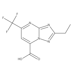 2-Ethyl-5-(trifluoromethyl)-[1,2,4]triazolo[1,5-a]pyrimidine-7-carboxylic acid Structure