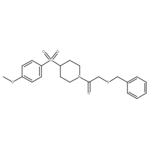 2-(Benzylthio)-1-(4-((4-methoxyphenyl)sulfonyl)piperidin-1-yl)ethanone Structure