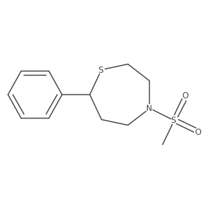 4-(Methylsulfonyl)-7-phenyl-1,4-thiazepane结构式