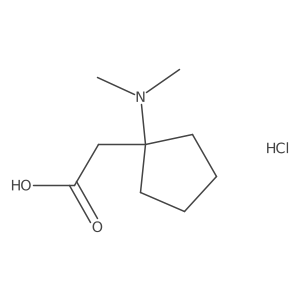 2-[1-(Dimethylamino)cyclopentyl]acetic acid hydrochloride结构式