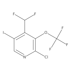 2-Chloro-4-(difluoromethyl)-5-iodo-3-(trifluoromethoxy)pyridine Structure