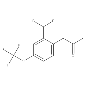 1-(2-(Difluoromethyl)-4-(trifluoromethylthio)phenyl)propan-2-one结构式
